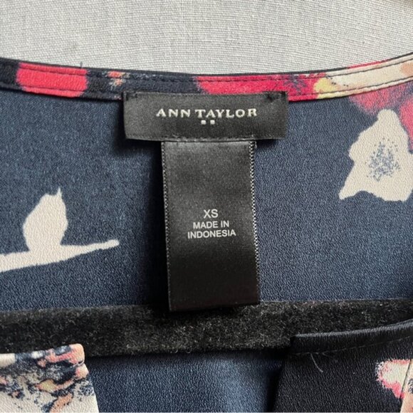 Ann Taylor Vintage floral v neck sleeveless maxi dress Sz XS - Picture 5 of 8